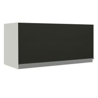 Armário de Cozinha Aéreo 70 cm 1 Porta Basculante Branco/Preto Glamy Madesa