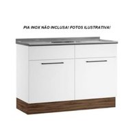 Balcão sem Tampo Itatiaia 2 Portas 2 Gavetas 120cm Exclusive