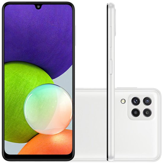 Smartphone A22 Tela Infinita 6.4 Polegadas Câmera Quádrupla Traseira 48MP 4GB RAM Android Samsung