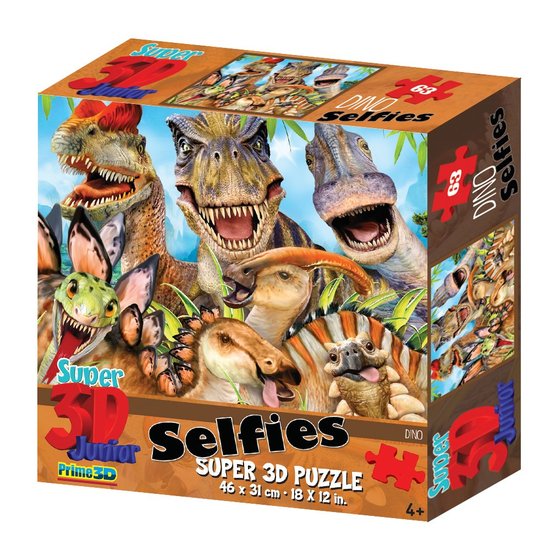Quebra Cabeça Multikids3D Dino Selfie 100 Peças - BR1053