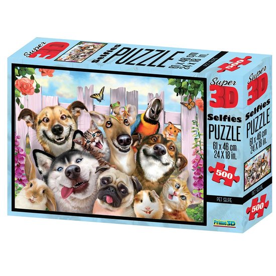 Quebra Cabeça Multikids 3D Pet Selfie 500 Peças - BR1052