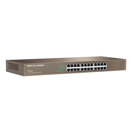 Switch 24 Portas Fast Ethernet Qos Multilaser