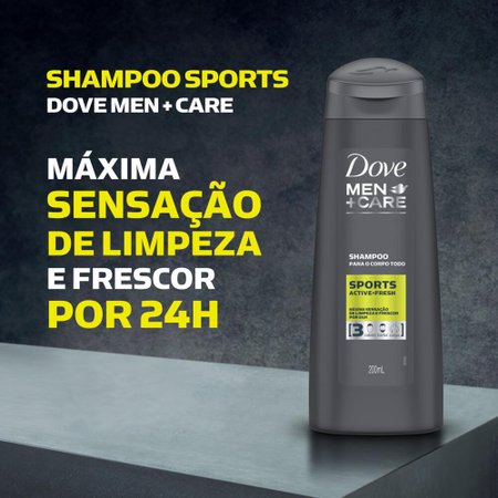 Shampoo 3 em 1 Dove Men+Care Sports 200ml