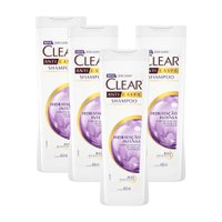 Kit 4 Shampoos Clear Anticaspa Hidratação Intensa 400ml