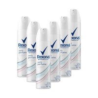 Kit 6 Desodorantes Rexona Motionsense Antitranspirante Aerossol sem Perfume 150ml