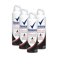 Kit 4 Desodorantes Rexona Motionsense Antitranspirante Aerossol Antibacterial e Invisible 150ml
