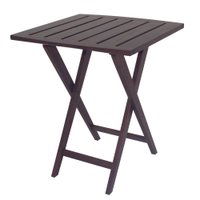 Mesa Quadrada Dobrável Tramontina Varanda em Madeira Mogno Africano 63 x 75 cm