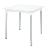 Mesa Tramontina Diana em Polipropileno Branco com Pernas de Alumínio Anodizado