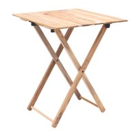 Mesa de Madeira Dobrável 60 cm Tramontina Rosolin em Madeira Teca Natural Lixado