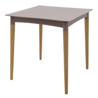 Mesa Tramontina Laura Rattan 70 cm em Polipropileno Camurça com Pernas de Madeira