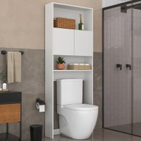 Armário Banheiro p/ Vaso Sanitário 2 Portas Nina Multimóveis Branco