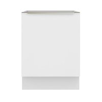 Balcão Madesa Lux 60 cm 1 Porta (Sem Tampo) - Branco/Branco Veludo