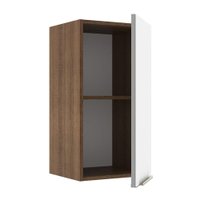 Armário Aéreo Madesa Lux 35 cm 1 Porta - Rustic/Branco Veludo