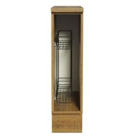 Balcão Porta-Temperos Madesa para Cozinha Glamy, Agata e Stella 20 cm (Com Tampo) - Rustic