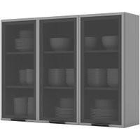 Armário Henn 3 Portas com Vidro 120 cm Belize C501