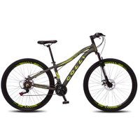 Bicicleta Aro 29 Colli 21 Marchas Eudora - Grafite/Amarelo Neon