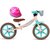 Bicicleta Balance Bike de Equilíbrio Sem Pedal Feminina Love com Capacete Rosa