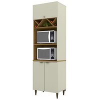 Paneleiro Duplo Essencia para 2 Fornos com 4 Portas 70 cm Henn - Areia/Nature