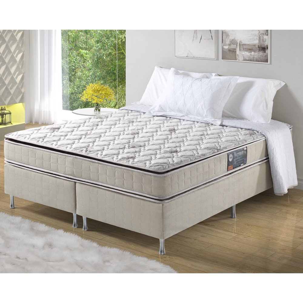 Cama Box King Size Alteza 193x203x63 com Pillowtop Colchões Serpil A preço  de Fábrica