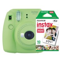 Câmera instantânea Fujifilm Instax Mini 9 Verde Lima + Pack 10 fotos