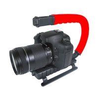 Grip e estabilizador de mão para filmar esportes de ação com câmera DSLR vídeo  Azul