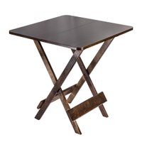 Mesa de Madeira Dobrável 70x70 cm Imbuia Tampo Teca Maplan