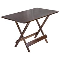 Mesa de Madeira 120x70 cm Imbuia Maplan Tampo Pinus