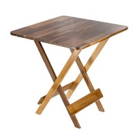 Mesa de Madeira Dobrável 70x70 cm Mel Tampo Teca Maplan