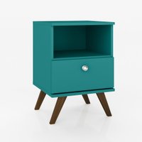 Mesa de Cabeceira RT3019 1 Gaveta Movelbento Turquesa