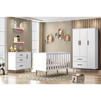 Quarto De Bebê Gabi Retrô 3 Peças em MDF Phoenix