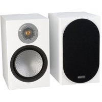 Monitor Audio Silver 100 - Par de caixas acústicas Bookshelf para Home Theater Branco Fosco