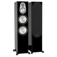 Monitor Audio Silver 500 - Par de caixas acústicas Torre para Home Theater Preto Laqueado