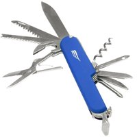 Canivete Multiuso Zeus Nautika Aço Inox 420 Com 15 Funções Azul Com Bainha Preta