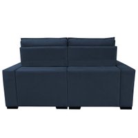 Sofá Retrátil e Reclinável 1,80m Molas Ensacadas e Costura Tripla Cama inBox Nobre Suede Azul