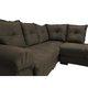 Sofá de Canto 5 Lugares com Chaise Cordoba Cama inBox 2,00x1,80m Suede Café