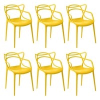 Kit 06 Cadeira Allegra Sala de Jantar Amarelo - D'Rossi