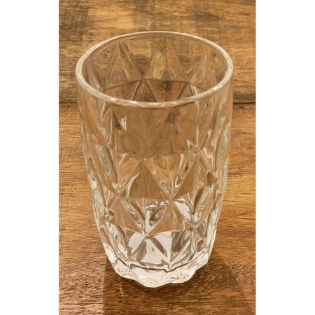 Conjunto com 6 copos altos de vidro Diamond transparente 350ml