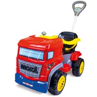 Carrinho de Passeio ou Pedal Infantil Com Empurrador Truck - Maral - Vermelho