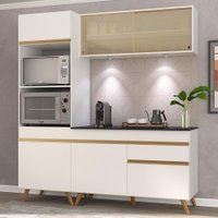 Cozinha Compacta 3 peças com Leds MP2020 Veneza Up Multimóveis Branca