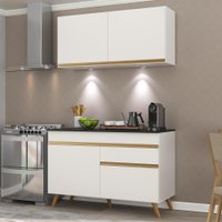 Cozinha Compacta 2 peças com Leds MP2012 Veneza Up Multimóveis Branca
