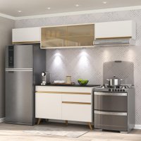 Cozinha Compacta 4 peças com Leds MP2023 Veneza Up Multimóveis Branca