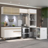 Cozinha Compacta 4 peças com Leds MP2029 Veneza Up Multimóveis Branca