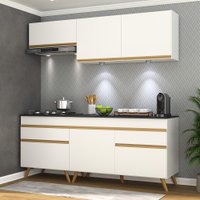 Cozinha Compacta 4 peças com Leds MP2030 Veneza Up Multimóveis Branca