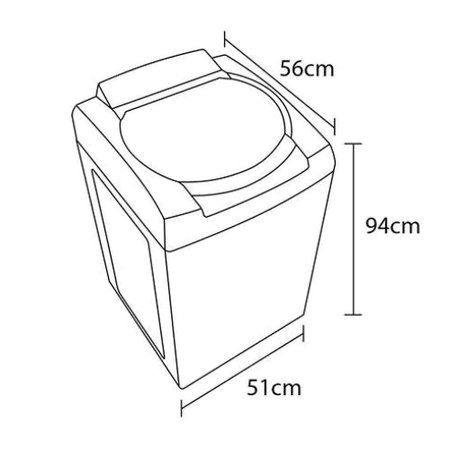 Lavadora Semiautomática 12kg Newmaq - Branco