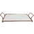 Bandeja Espelhada Rose Gold Retangular 30x16cm Para Decoração Banheiro Aparador Duler