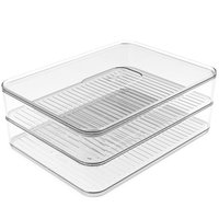 Porta Frios Duplo Transparente Organizador Clear Fresh Porta Queijo E Presunto OU