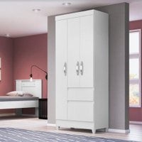 Guarda Roupa Moval com 3 Portas e 2 Gavetas New Cairo