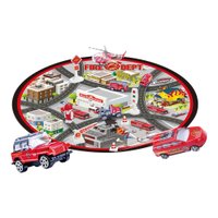 Tapete Pista de Atividades Bombeiro Com Carrinhos Express Wheels Multikids - BR1436