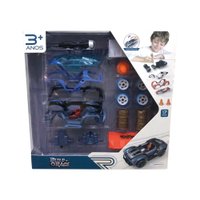 Carrinho Build N Race Deluxe com Obstáculos Multikids - BR1226