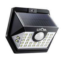 Luminária LED LITOM  X001-XI7ZUH energia Solar com acionamento por movimento